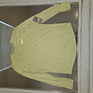 Nike Yellow Long Sleeve Tee Relaxed Fit